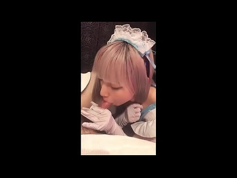 ❤️ 日本偶像 [mayuka]，法國女僕服裝，第 1 部分，口交和用乳液混蛋 ☑ 色情 在我們 ️❤